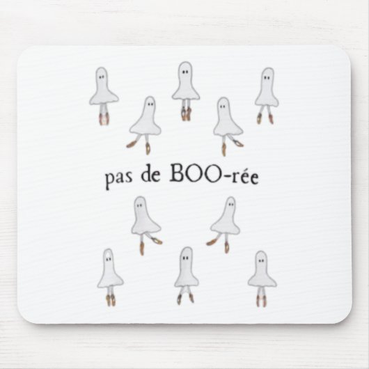 Ghost Pas De Boo-rée Llet Dancer Spooky Halloween Mousepad (Vorne)