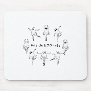 Ghost Pas De Boo-rée Llet Dancer Spooky Halloween Mousepad
