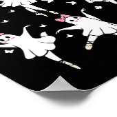Ghost Pas De Boo-rée Llet Dancer Spooky Halloween Poster (Ecke)