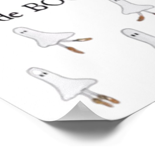 Ghost Pas De Boo-rée Llet Dancer Spooky Halloween Poster (Ecke)