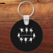 Ghost Pas De Boo-rée Llet Dancer Spooky Halloween Schlüsselanhänger (Vorderseite)