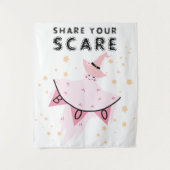 Ghost Pastel Halloween Deco Foto Stand Hintergrund Wandteppich (Vorderseite)