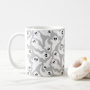 Ghost Pattern Halloween Kaffeetasse