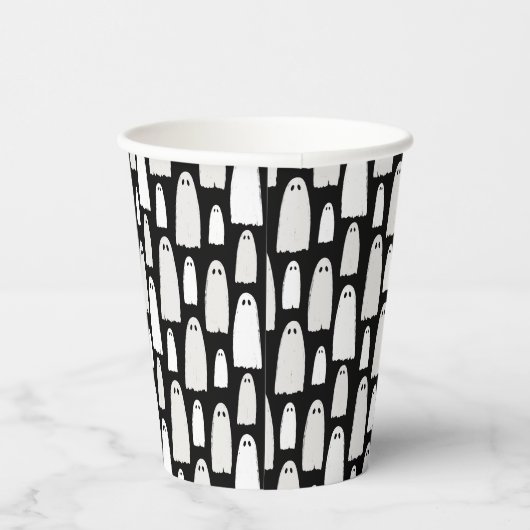 Ghost Pattern Halloween Pappbecher (Rechts)
