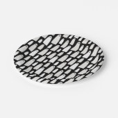 Ghost Pattern Halloween Pappteller (Schrägansicht)