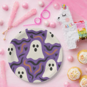 Ghost Pattern Halloween Pappteller (Party)