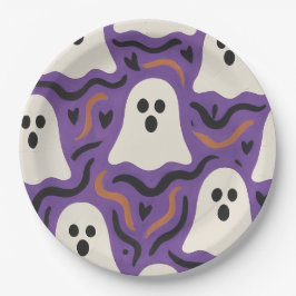 Ghost Pattern Halloween Pappteller