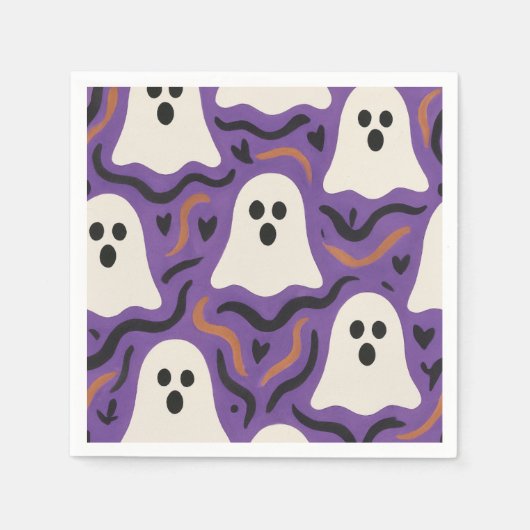 Ghost Pattern Halloween Serviette (Vorderseite)