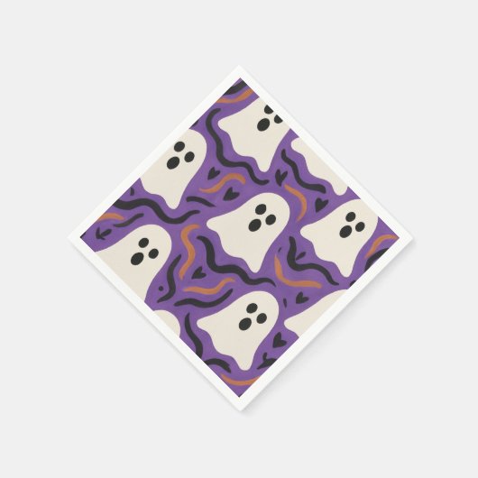 Ghost Pattern Halloween Serviette (Ecke)