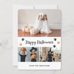 Ghost Paw druckt Foto Halloween Card Feiertagskarte