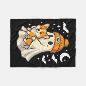 Ghost Pembroke Welsh Corgi Dog Lover Halloween Men Fleecedecke (Vorderseite (Horizontal))