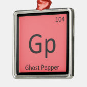 Ghost Pepper Chemistry Periodisches Tabellensymbol Ornament Aus Metall (Links)