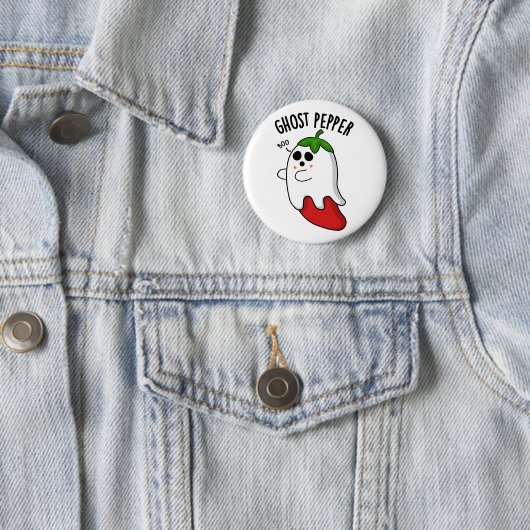 Ghost Pepper Funny Chili Pun  Button (Beispiel)