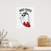 Ghost Pepper Funny Chili Pun Poster (Küche)