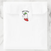 Ghost Pepper Funny Chili Pun Runder Aufkleber (Tasche)