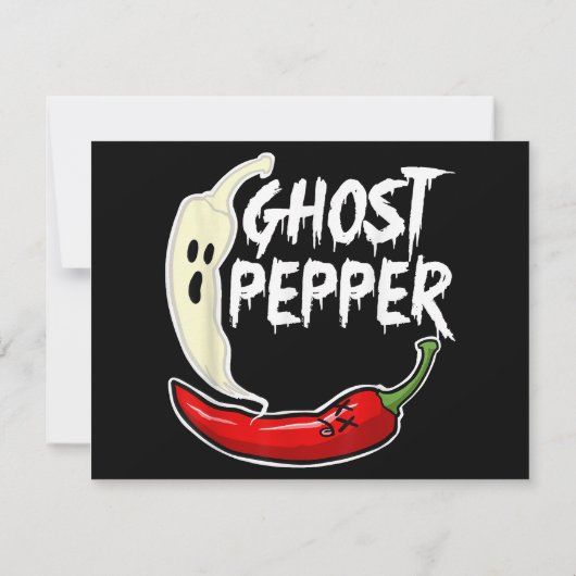 Ghost Pepper Funny Spicy Hot Halloween Ghost Peppe (Rückseite)