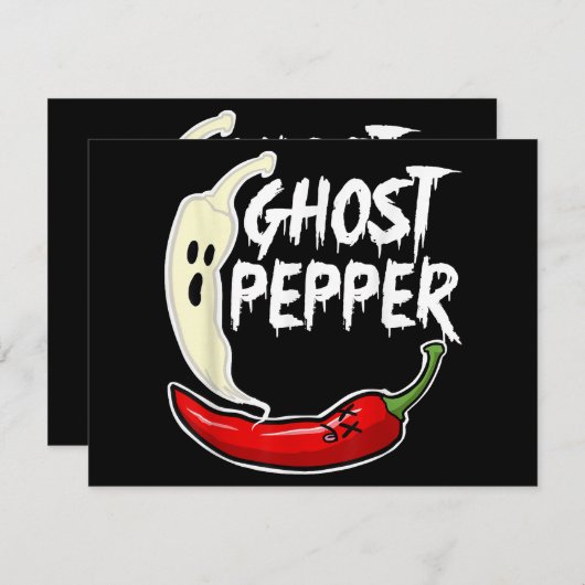 Ghost Pepper Funny Spicy Hot Halloween Ghost Peppe (Vorne/Hinten)