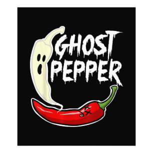 Ghost Pepper Funny Spicy Hot Halloween Ghost Peppe Fotodruck