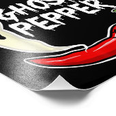 Ghost Pepper Funny Spicy Hot Halloween Ghost Peppe Fotodruck (Ecke)