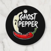 Ghost Pepper Funny Spicy Hot Halloween Ghost Peppe Geschenkanhänger (Rückseite)