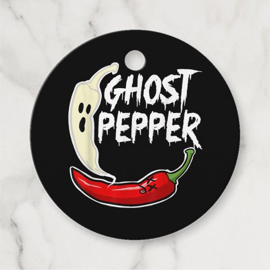 Ghost Pepper Funny Spicy Hot Halloween Ghost Peppe Geschenkanhänger (Vorderseite)