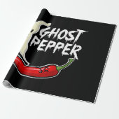 Ghost Pepper Funny Spicy Hot Halloween Ghost Peppe Geschenkpapier (Ungerollt)