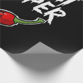 Ghost Pepper Funny Spicy Hot Halloween Ghost Peppe Geschenkpapier (Ecke)