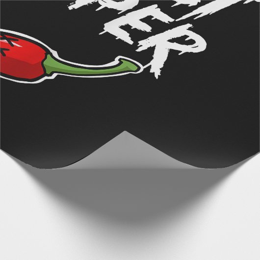 Ghost Pepper Funny Spicy Hot Halloween Ghost Peppe Geschenkpapier (Ecke)
