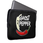 Ghost Pepper Funny Spicy Hot Halloween Ghost Peppe Laptopschutzhülle (Vorne Rechts)