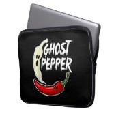 Ghost Pepper Funny Spicy Hot Halloween Ghost Peppe Laptopschutzhülle (Vorderseite Links)