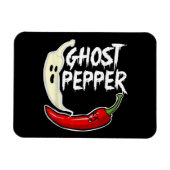 Ghost Pepper Funny Spicy Hot Halloween Ghost Peppe Magnet (Horizontal)