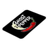 Ghost Pepper Funny Spicy Hot Halloween Ghost Peppe Magnet (Linke Seite)