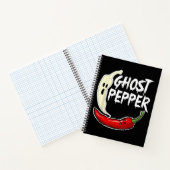 Ghost Pepper Funny Spicy Hot Halloween Ghost Peppe Notizblock (Innenseite)
