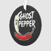 Ghost Pepper Funny Spicy Hot Halloween Ghost Peppe Ornament (Vorderseite)