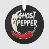 Ghost Pepper Funny Spicy Hot Halloween Ghost Peppe Ornament (Vorderseite)