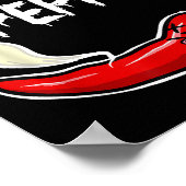 Ghost Pepper Funny Spicy Hot Halloween Ghost Peppe Poster (Ecke)