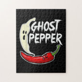 Ghost Pepper Funny Spicy Hot Halloween Ghost Peppe Puzzle (Vertikal)