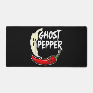 Ghost Pepper Funny Spicy Hot Halloween Ghost Peppe Schreibtischunterlage
