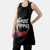 Ghost Pepper Funny Spicy Hot Halloween Ghost Peppe Schürze (InSitu)