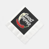 Ghost Pepper Funny Spicy Hot Halloween Ghost Peppe Serviette (Ecke)
