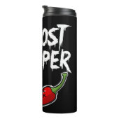 Ghost Pepper Funny Spicy Hot Halloween Ghost Peppe Thermosbecher (Nach rechts gedreht)