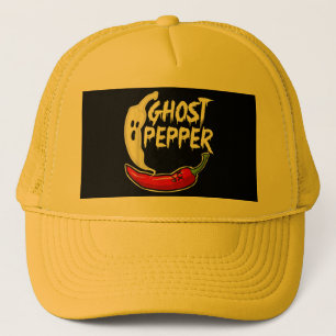Ghost Pepper Funny Spicy Hot Halloween Ghost Peppe Truckerkappe