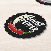Ghost Pepper Funny Spicy Hot Halloween Ghost Peppe Untersetzer (angewinkelt)
