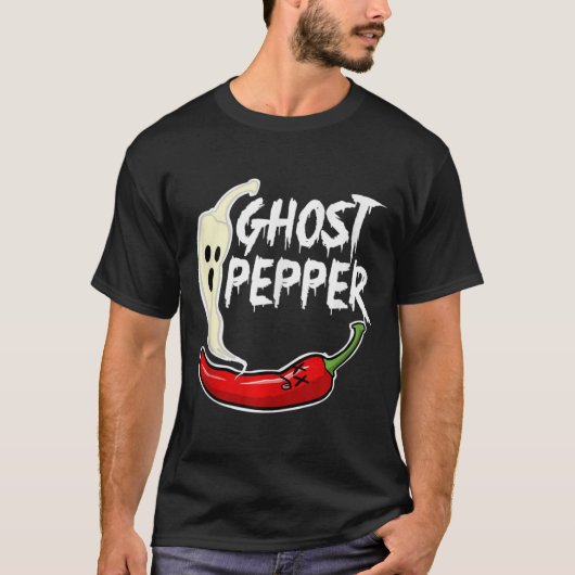 Ghost Pepper lustig Spicy Hot Halloween Ghost Pepp T-Shirt (Vorderseite)