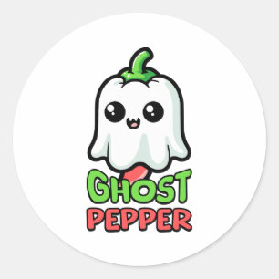 Ghost Pepper! Niedlicher Puffer Runder Aufkleber