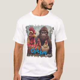 "Ghost Photobomb" Bigfoot & Cheesy Chickens  T-Shirt