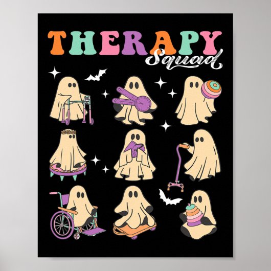 Ghost Physical Therapy Squad Slp Ot PT Team Hallow Poster (Vorne)