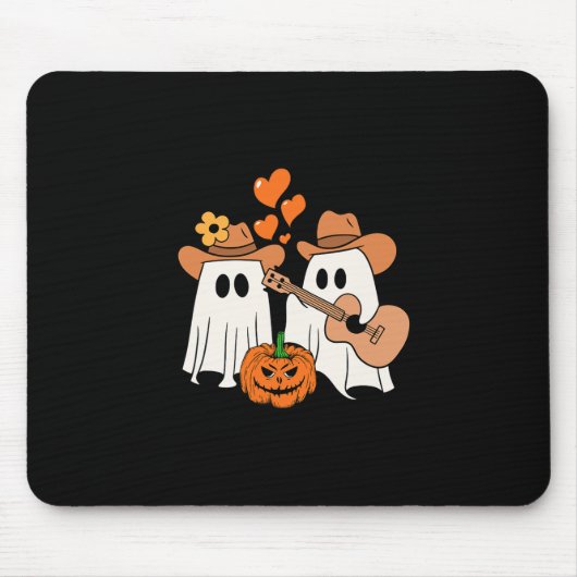 Ghost Playing Gitarre für Halloween Liebhaber Mousepad (Vorne)