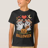 Ghost Playing Guitar For Halloween Lovers T-Shirt (Vorderseite)