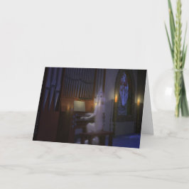 Ghost Playing Organ Card Karte